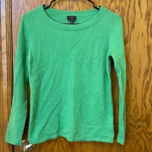 Talbots green cashmere sweater